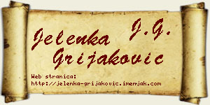 Jelenka Grijaković vizit kartica